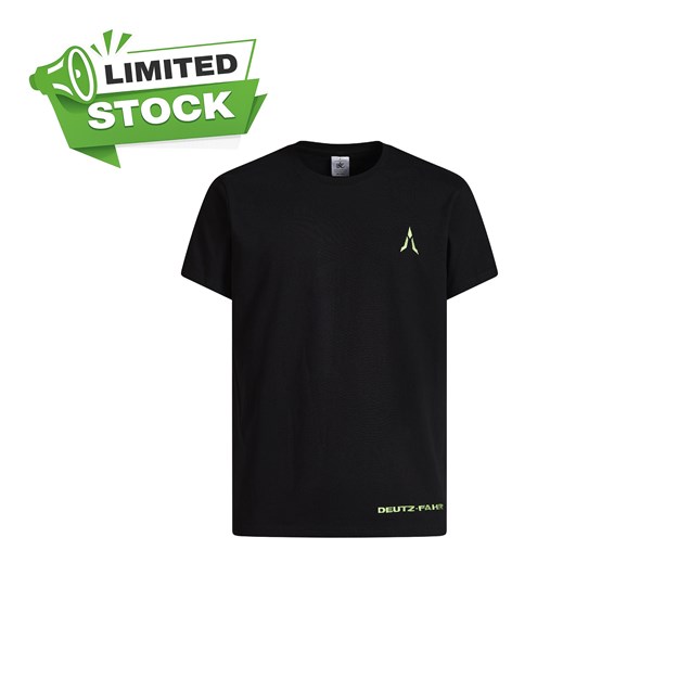 Foto van T-shirt heren zwart met geborduurd logo DEUTZ-FAHR
